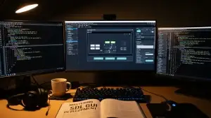 A basic SDL window displaying a button and a label